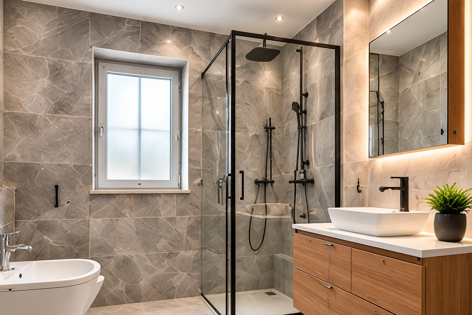 Yenilenmiş, daha sade bir banyo. Temsili görsel.